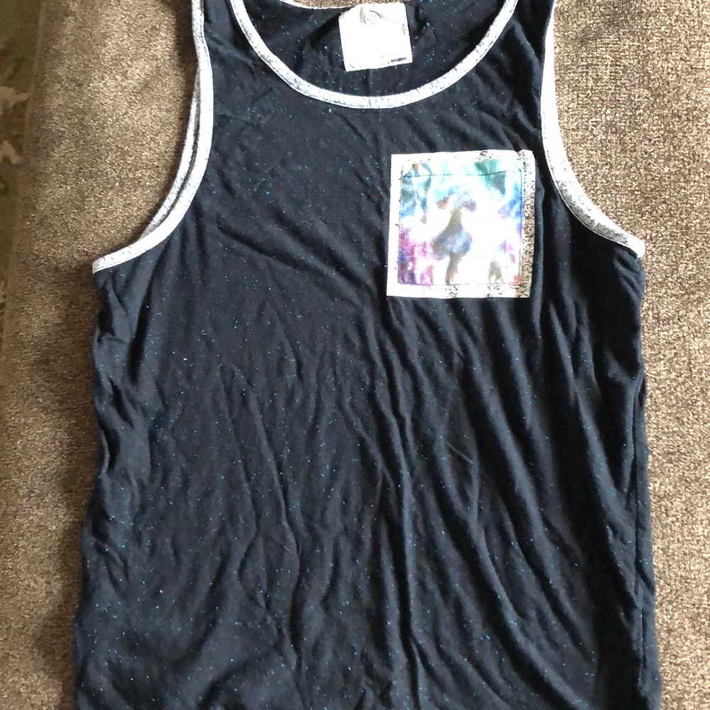 On the Byas speckled galaxy pocket tank top